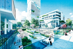 “广州设计之都”是广州市重点村级工业园改造项目，也是我区首个村级工业园改造项目，我区对其寄予了极高的期望。图为该项目效果图。