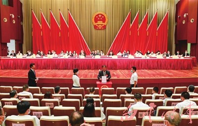 大会以无记名投票的方式，选举区监察委员会主任，蔡鹏浩以全票当选。.jpg