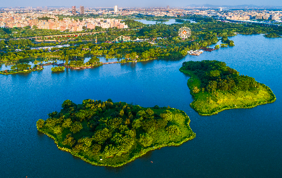 云湖美景-白云湖航拍图