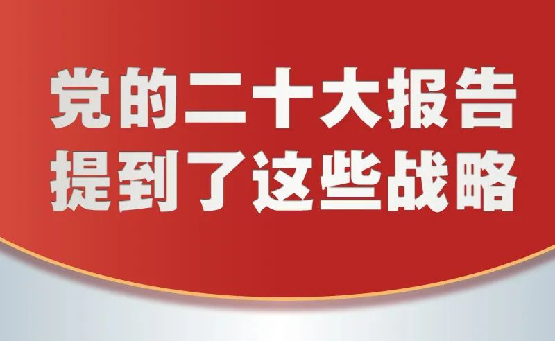 党的二十大报告，提到这些战略