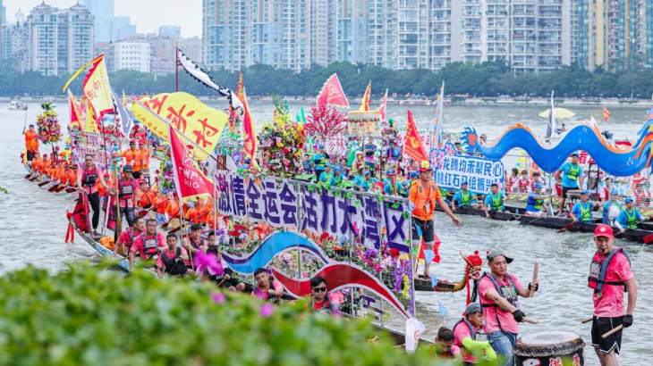 融合端午龙舟赛，推进非遗进社区